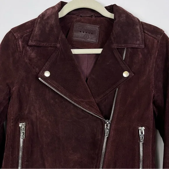 Blank NYC Brown Merlot Suede 💯 leather Jacket in Women’s sz Small - Picture 4 of 12